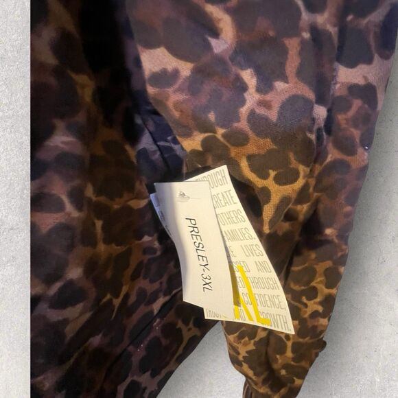 LuLaRoe 3XL Leopard Animal Print Presley Moto Jacket NWT, HTF Unicorn - Picture 4 of 5